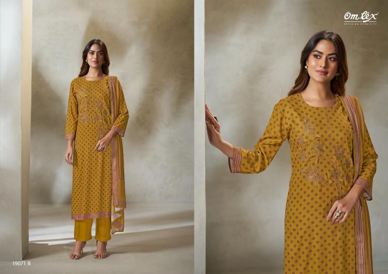 Omtex jasrah belizza dress material wholesale